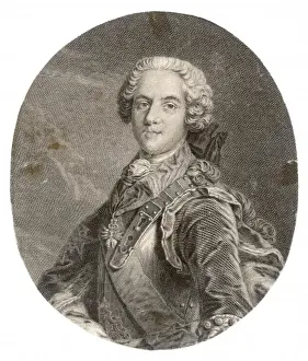 Bonnie Prince Charlie Portrait Prints: Charles Stuart / Anon Oval