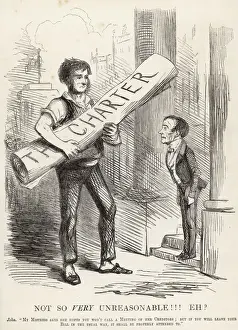 Prints of NOT SO VERY UNREASONABLE... The Working Man presents his charter to Lord John Russell John Russell Prints: Chartist Print: The Working Man presents his charter
