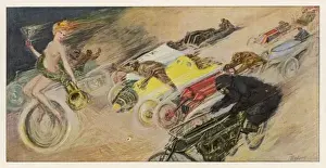 Vintage Car Culture Prints: THE CHASE 1904