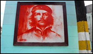 Che Guevara painting on wall in Havana, Cuba Che Guevara painting on wall in Havana, Cuba