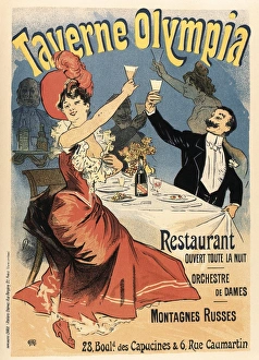 CHERET, Jules (1836-1932). Advertising of restaurant CHERET, Jules (1836-1932). Advertising of restaurant