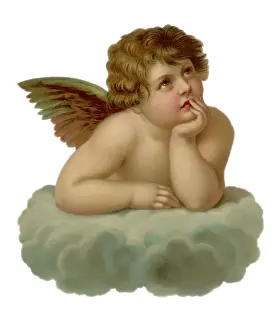 Cherub Looking to Right Print