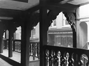 Chester Rows Print: 15th Century View of Covered Shop Balconies