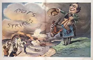 Puck Magazine Cartoons Prints: The Chicago platform applied in St. Louis