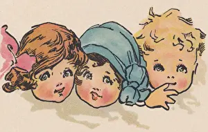 Child Faces Print, circa 1920