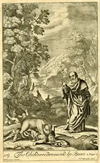 Wild Animal Artwork Prints: The children devoured by bears