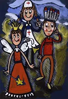 Malcolm Greensmith Art Prints: Children have fun dressing up