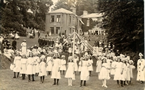 Children Maypole Dancers at Clarence Hall, Crickhowell Children Maypole Dancers at Clarence Hall, Crickhowell