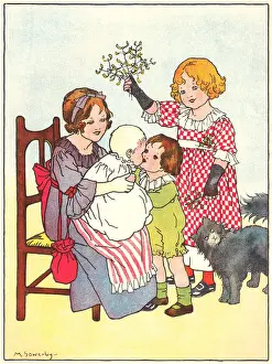 Millicent Sowerby's 1920 Print: Babys First Christmas