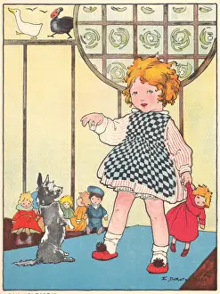 1920s Print: Children at Play, "Say Please"