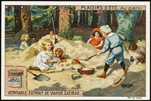 Children in a Sand Pit Print