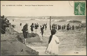 French Children Using a Safety Rope Print