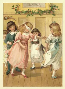 Kids Playing Outdoors Prints: Blind Mans Buff