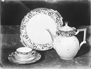 China Tea Set Print - A Vintage China Tea Set