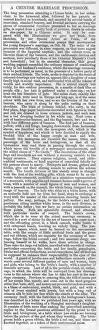 A Chinese Marriage Procession, article 1873 A Chinese Marriage Procession, article 1873