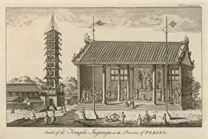 Chinese Temple Print from the Jugangu in Beijing