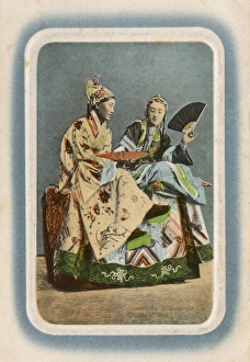 Two Chinese women in traditional garb Two Chinese women in traditional garb