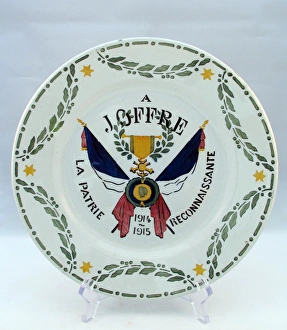 Choisy le Roi Terre de Fer patriotic plate - WWI Choisy le Roi Terre de Fer patriotic plate - WWI