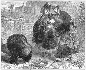 Historical Farm Scenes Prints: Choosing a Turkey