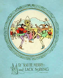 Christmas card, Shakespearean jesters Christmas card, Shakespearean jesters