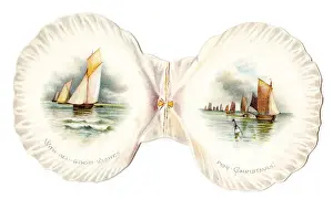 Shell Christmas Card Print, circa 1890s