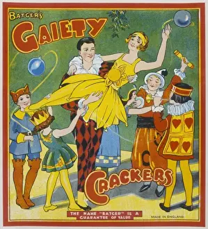 Christmas Cracker Box Print: Party Revellers
