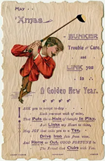 Christmas Greetings card with a Golfing Pun theme Christmas Greetings card with a Golfing Pun theme