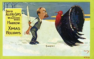 Christmas Holidays - man and turkey - Sorry Christmas Holidays - man and turkey - Sorry
