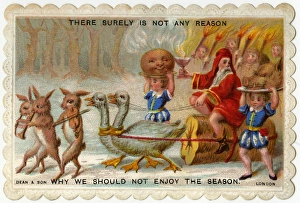 Christmas scene with Santa Claus and yule log Christmas scene with Santa Claus and yule log
