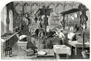 Christmas at Windsor Castle, meat larder 1857 Christmas at Windsor Castle, meat larder 1857