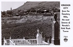 Church and hillside, Virginia City, Nevada, USA Church and hillside, Virginia City, Nevada, USA