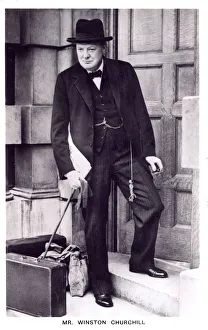 Churchill - with gas mask and whistle Churchill - with gas mask and whistle