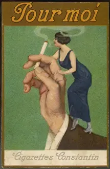 Vintage Tobacco Advertisements Prints: Cigarette Pour Moi