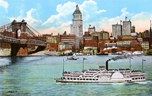 Cincinnati, Ohio, USA - Skyline of the city from the River Cincinnati, Ohio, USA - Skyline of the city from the River