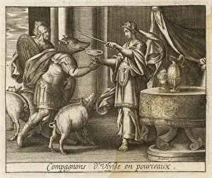 Ancient Greek History Prints: Circe Makes Pigs