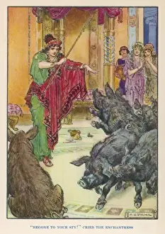 Ancient Greek Mythology Prints: Circe and Swine