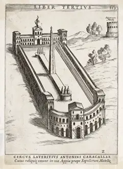 Prints of Reconstruction of the Circus of Antonius Caracalla Roman Empire Ruin Prints: Circus of Antonius Caracalla Print