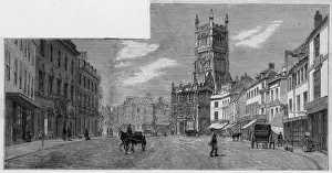 Cirencester Print: Cart on Main Street