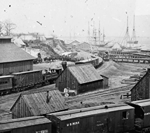 City Point, Virginia. Railroad yard and transports City Point, Virginia. Railroad yard and transports