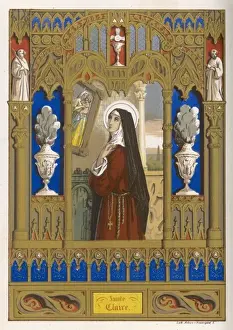 Prints of SAINT CLARE OF ASSISI follower of S. Francesco Umbria Prints: Saint Clare of Assisi Print