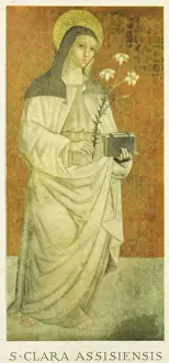 Italian Renaissance Painting Prints: Clare of Assisi