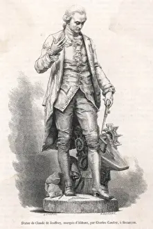 French Engineer History Prints: Claude De Jouffroy