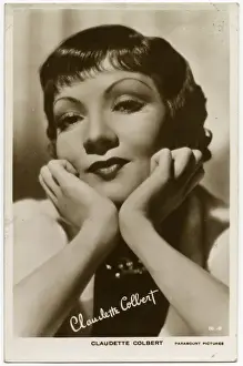 Entertainment History Figures Prints: Claudette Colbert