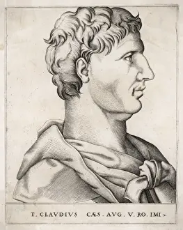 Roman Empire Historical Figures Prints: Claudius I (Anon)