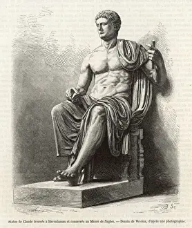 Roman Emperor Portraits Prints: Claudius I (Statue)