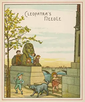 Victorian Family Scene Prints: Cleopatra Needle / 1883