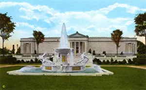 Cleveland, Ohio, USA - Fountain and Museum of Art Cleveland, Ohio, USA - Fountain and Museum of Art