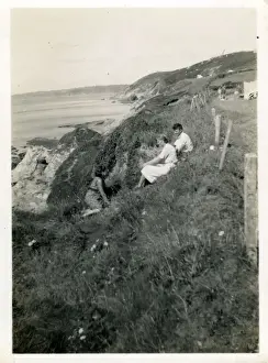 Historical Cornwall Images Prints: The Cliffs, Hemmick Beach, Cornwall