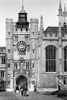 The clock, Trinity College, Cambridge University, England The clock, Trinity College, Cambridge University, England