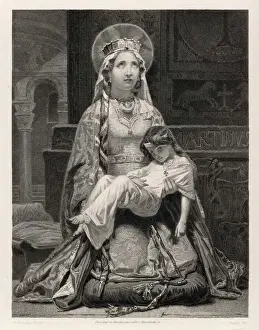 Medieval European Royalty Prints: CLOTILDE (474? - 545?)